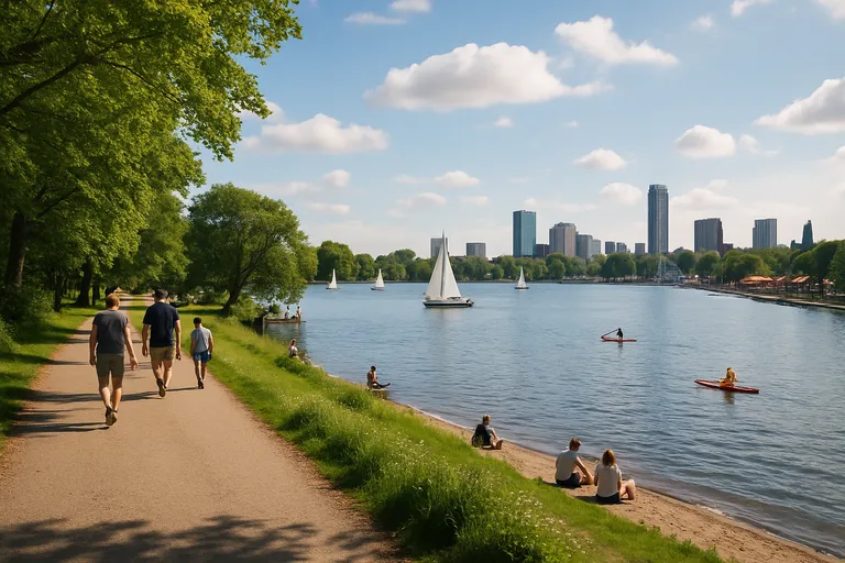 Plaszoom rotterdam: natuur, water en stadsleven rond de kralingse plas